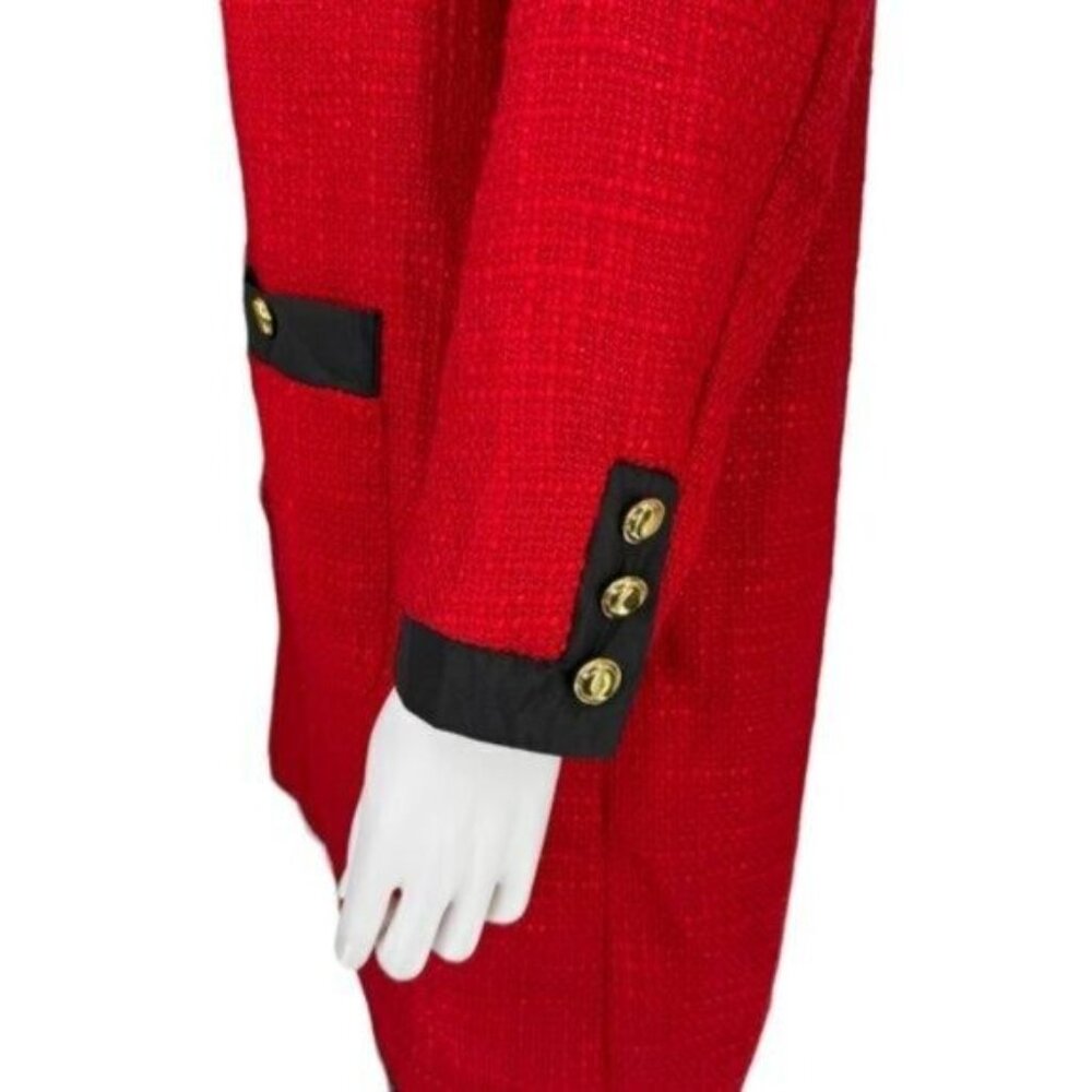 Pomander Place NEW Red Coco Tweed Long Sleeve Retro Preppy Mini Dress Size XXL - Picture 10 of 13